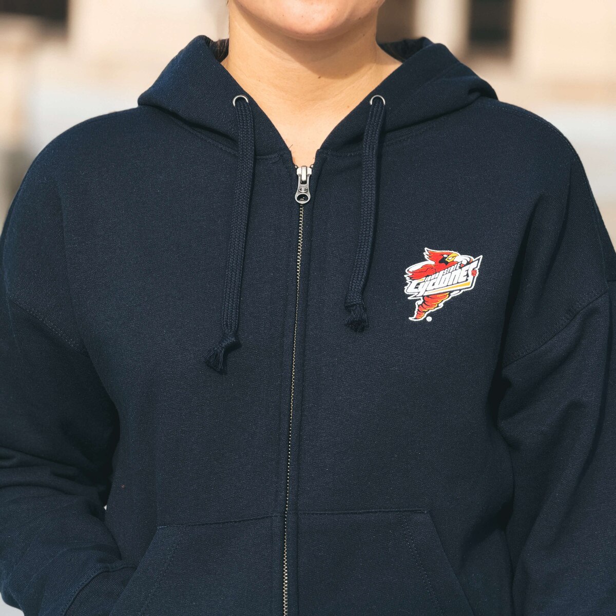 Champion® Women's Spirit Collection Navy Full-Zip Hoodie